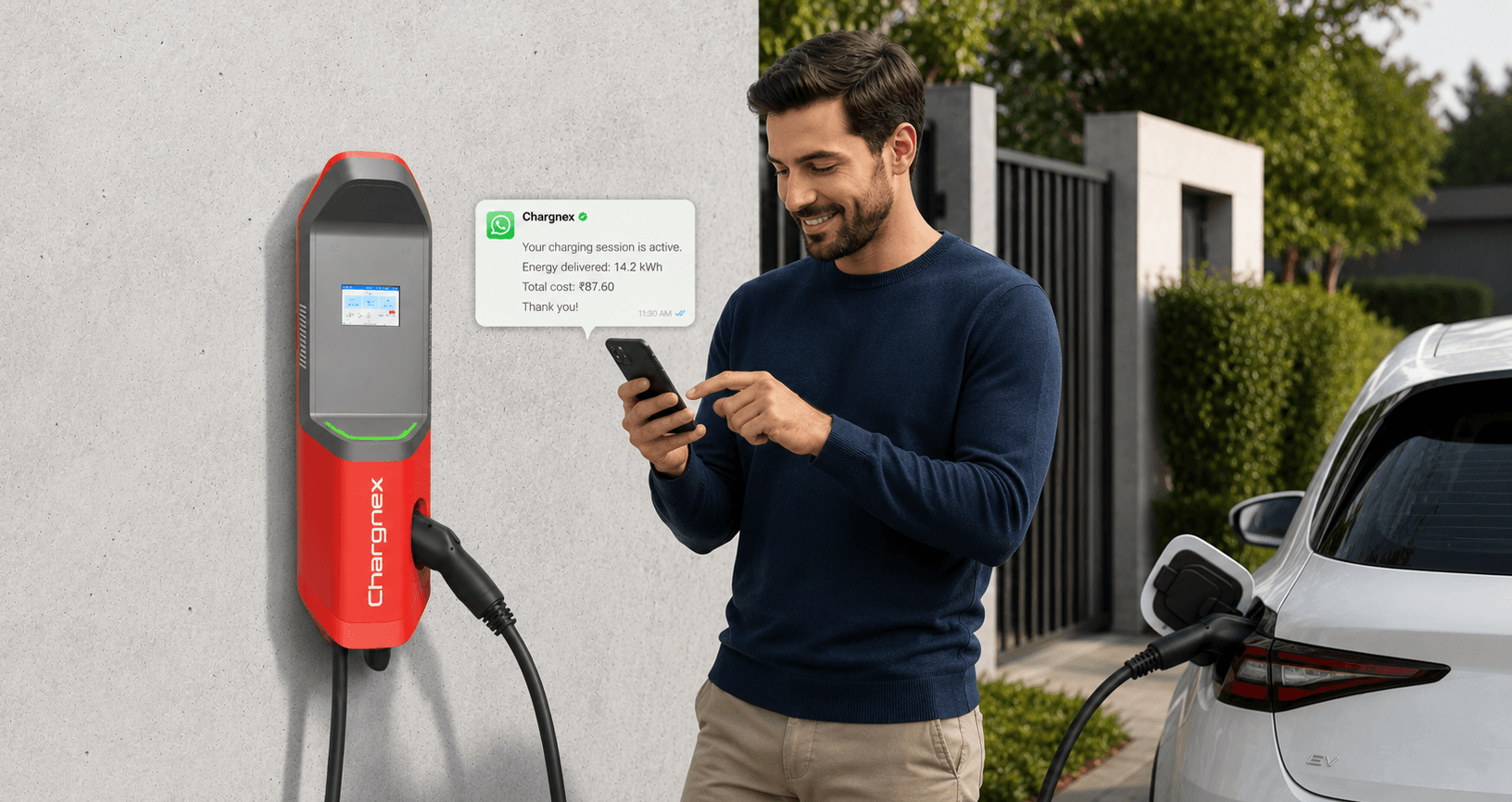 Simple payments via
WhatsApp or RFID