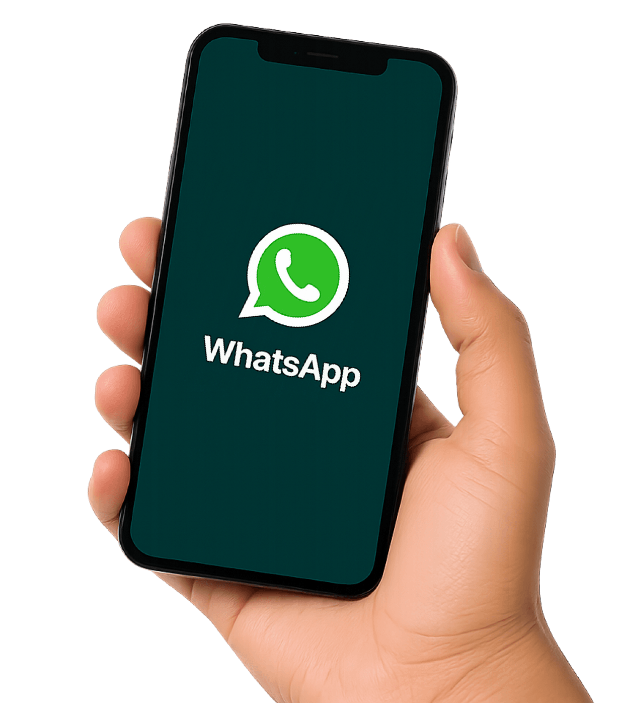 WhatsApp charging UI on phone mockup